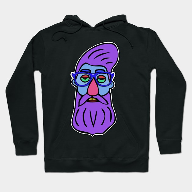 Hipster Head #6 Hoodie by headrubble